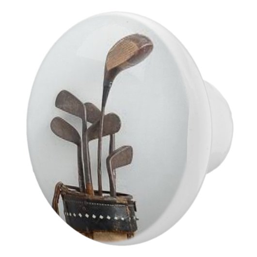 Keramische Knob met Golfbag en -clusters Keramische Knop (Rechts)