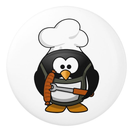 Keramische Knob/Penguin Chef Knop (Voorkant)