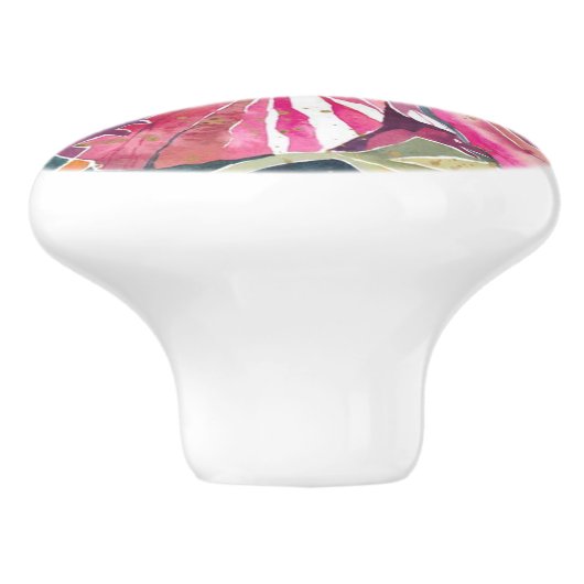Keramische Knobs - Hibiscus Flower Knop (Zijkant)