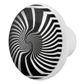 Keramische Knobs - Psychedelic Art Swirl B/W Keramische Knop (Rechts)