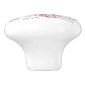 Keramische Knobs - Rabbit Ballerina in Pink Keramische Knop (Zijkant)