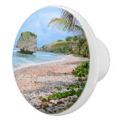 KERAMISCHE KNOP / BARBADOS BEACH SCENE / GROTE ROT (Rechts)