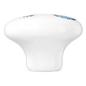 Keramische knop - Blauwe vlinder (Zijkant)