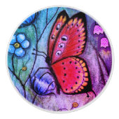 Keramische knop "Butterfly Dream" (Voorkant)