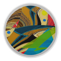 Keramische knop "Chaos in Color"