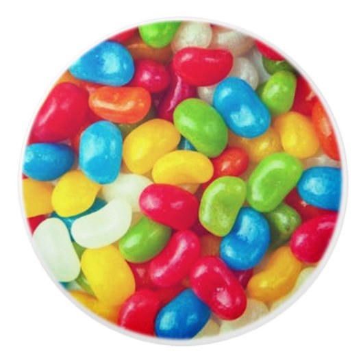 KERAMISCHE KNOP IN DE VORM VAN EEN JELLY BEAN (Voorkant)
