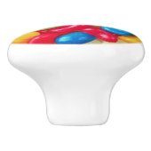 KERAMISCHE KNOP IN DE VORM VAN EEN JELLY BEAN (Zijkant)