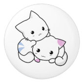 Keramische knop. Kat. Knop (Voorkant)