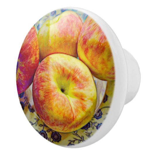 Keramische Knop met Appelschaal (Rechts)