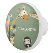Keramische Knop met Mooie Dieren (Rechts)