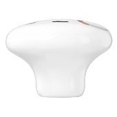 Keramische knop met ockey Sticks en Puck (Zijkant)