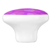 Keramische knop met roze hartjes (Zijkant)