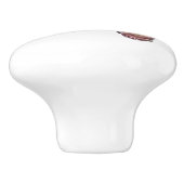 Keramische Knop met Siamese Kever Vis (Zijkant)