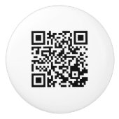 Keramische Knop met Uniek QR Code Ontwerp (Voorkant)