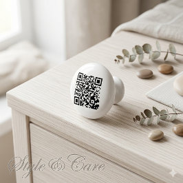 Keramische Knop met Uniek QR Code Ontwerp