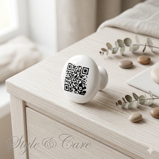 Keramische Knop met Uniek QR Code Ontwerp