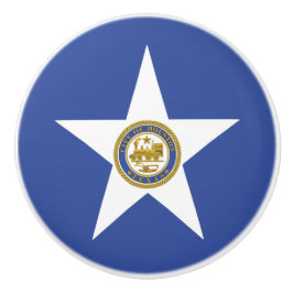 Keramische knop met vlag van Houston, VS