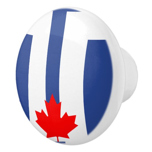 Keramische knop met vlag van Toronto, Canada (Rechts)
