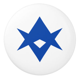 Keramische knop met vlag van Toyota City, Japan