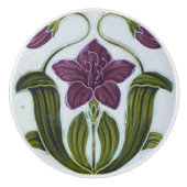 Keramische knop - ogend Art Nouveau design (Voorkant)