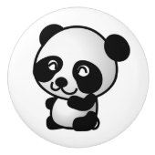 Keramische knop. Panda. Knop (Voorkant)