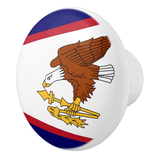 Keramische knop pull met vlag van Amerikaans-Samoa (Rechts)
