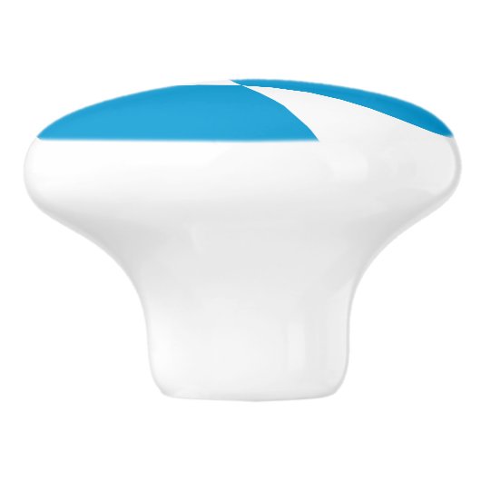 Keramische knop pull met vlag van Beieren (Zijkant)