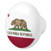 Keramische knop pull met vlag van Californië, Vere (Rechts)