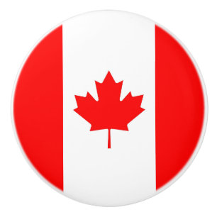 Keramische knop pull met vlag van Canada