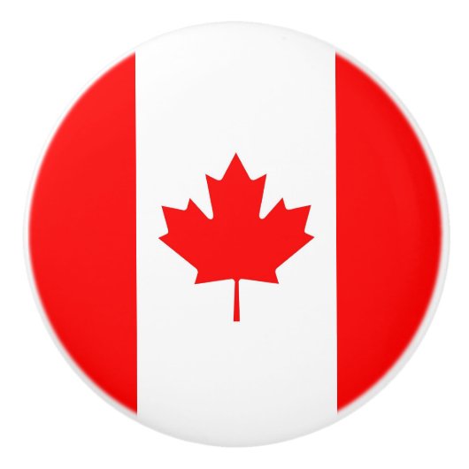 Keramische knop pull met vlag van Canada (Voorkant)