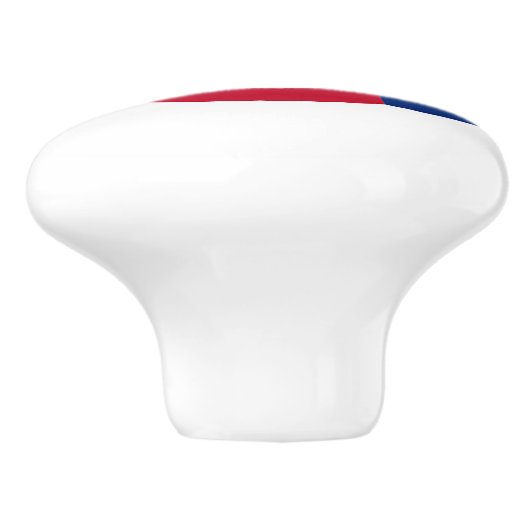 Keramische knop pull met vlag van Cincinnati, Vere (Zijkant)