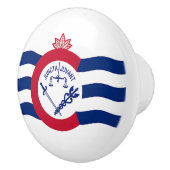 Keramische knop pull met vlag van Cincinnati, Vere (Rechts)