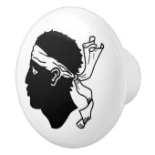 Keramische knop pull met vlag van Corsica (Rechts)