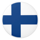 Keramische knop pull met vlag van Finland (Voorkant)
