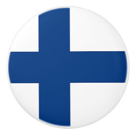 Keramische knop pull met vlag van Finland