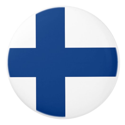 Keramische knop pull met vlag van Finland (Voorkant)