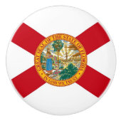 Keramische knop pull met vlag van Florida, Verenig (Voorkant)