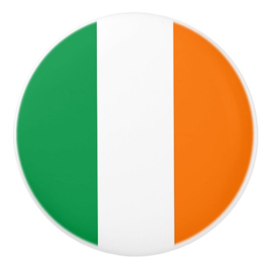 Keramische knop pull met vlag van Ierland (Voorkant)