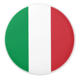Keramische knop pull met vlag van Italië