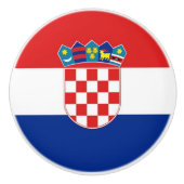 Keramische knop pull met vlag van Kroatië (Voorkant)