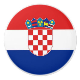 Keramische knop pull met vlag van Kroatië