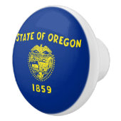 Keramische knop pull met vlag van Oregon State, Ve (Rechts)
