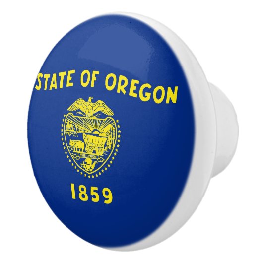 Keramische knop pull met vlag van Oregon State, Ve (Rechts)