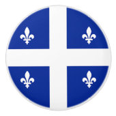 Keramische knop pull met vlag van Quebec, Canada (Voorkant)