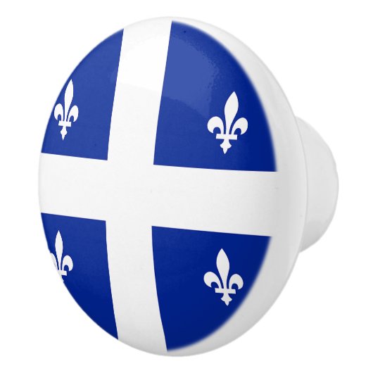 Keramische knop pull met vlag van Quebec, Canada (Rechts)