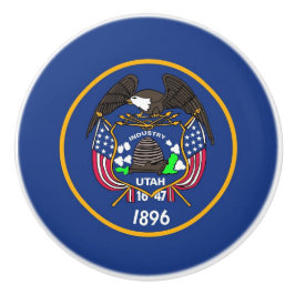 Keramische knop pull met vlag van Utah State, Vere