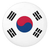Keramische knop pull met vlag van Zuid-Korea (Voorkant)