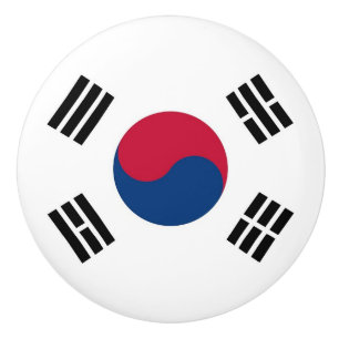 Keramische knop pull met vlag van Zuid-Korea