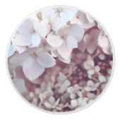 Keramische Knop Roze Hydrangea Bloem Botanisch (Voorkant)