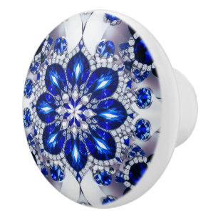 Keramische knop trekken met Blauw Wit Kleuren